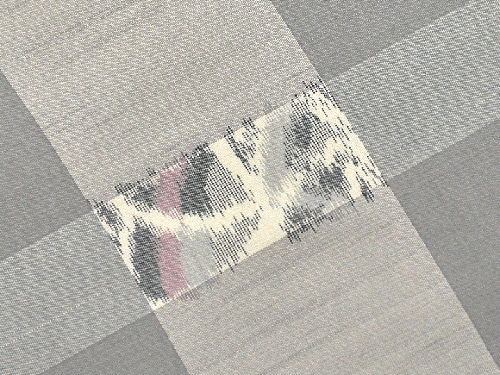 楽天市場】女物 正絹 ゆき紬 着尺 -格子/鼠系地- ［ 0509-040 ］ フル