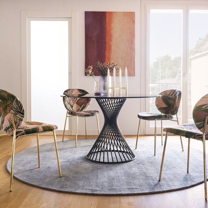 ✨札幌近郊配送可✨calligaris カリガリス ガラスダイニングテーブルセット