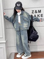 セットアップ キッズ 子供服 上下セット Gジャンブルゾン トップス+パンツ カジュアル 女の子 秋 ゆった…