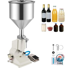【全品2点で5%OFF】充填機 分注器 液体充填機 空気圧充填機 ペースト充填機 液体充填装置 定量小型充填機 卓上型 ステンレス ディスペンサー 手圧 酒 シャンプー ワイン 牛乳 飲料 業務用 家庭用 10-100ML