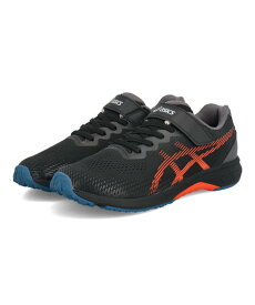 【クーポン配布中】ASICS LAZERBEAM アシックスレーザービーム RJ-MG-B 軽量 スピードモデル キッズスニーカー 通学 運動会 1本ベルト 1154A195 001 ブラック/オレンジ キッズ シューズ 靴 スニーカー 運動靴 ボーイズ ASBee アスビー