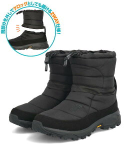 THE NORTH FACE ザ・ノースフェイス DETACHABLE NUPTSE BOOTIE 防水透湿 保温 ガラス繊維配合ソール 2WAY メンズブーツ デタッチャブルヌプシブーティ NF52477 KK ブラック/ブラック ブーツ レインシューズ