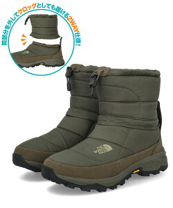 THE NORTH FACE ザ・ノースフェイス DETACHABLE NUPTSE BOOTIE 防水透湿 保温 ガラス繊維配合ソール 2WAY メンズブーツ デタッチャブルヌプシブーティ NF52477 NN ニュートープグリーン/ニュートープグリー