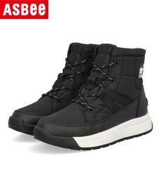 【クーポン配布中】SOREL ソレル WHITNEY 3 MID WP 防水 防寒 積寒地 レディースウィンターブーツ ウィットニー3ミッドウォータープルーフ NL5282 010 ブラック/シーソルト レディース シューズ 靴 アウトドア ブーツ レインシューズ タウンユース