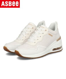 【クーポン配布中】SKECHERS スケッチャーズ MILLION AIR-HOTTER AIR レディースヒールスニーカー ミリオンエアホッターエア 155399 WHT ホワイト レディース シューズ 靴 スニーカー ローカット ブランド ギフト プレゼント ラッピング ASBee アスビー