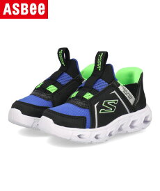 【クーポン配布中】SKECHERS スケッチャーズ SLIP-INS スリップインズ S LIGHTS HYPNO FLASH 2.0 BRISK-BRIGHTS ベビーシューズ ヒプノフラッシュ 403830N ブラック/ブルー/ライム キッズ シューズ 靴 スニーカー ベビー ASBee アスビー