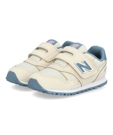 【クーポン配布中】new balance ニューバランス I373 ベビースニーカー 子供靴 ワンベルト キッズシューズ ストラップ I3738T7 ベージュ/ブルー