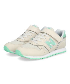 【クーポン配布中】new balance ニューバランス Y373 軽量 細幅 キッズスニーカー 子供靴 ストラップシューズ 1本ベルト Y37314C ベージュ/グリーン キッズ シューズ 靴 スニーカー ガールズ ブランド ギフト プレゼント ラッピング ASBee アスビー