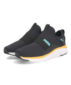 PUMA プーマ SOFT SOPHIA SLIP ON PS 軽量 キッズスニーカー ソフトソフィアスリップオンPS 195568 08 プーマブラック/ミント キッズ シューズ 靴 スニーカー ガールズ ブランド ギフト プレゼント ラッピング ASBee アスビー