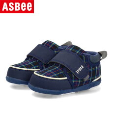IFME イフミー ベビー 播州織チェック柄ファーストシューズ 20-3300 EC ネイビー キッズ シューズ 靴 スニーカー ファースト ブランド ASBee