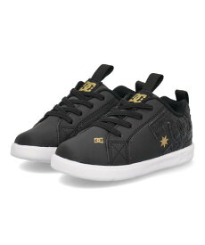 【クーポン配布中】DC SHOES ディーシーシューズ TS COURT GRAFFIK ELASTIC SE UL SN ベビーシューズ トドラーズコートグラフィックエラスティック DT234603 ブラック/ゴールド キッズ シューズ 靴 スニーカー ベビー ASBee アスビー