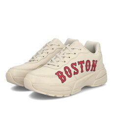 【クーポン配布中】MLB メジャーリーグベースボール BOSTON RED SOX メンズ 厚底スニーカー MLBS-0003 BOSTON クリーム/ボストンレッドソックス メンズ シューズ 靴 スニーカー ローカット ブランド ギフト ASBee アスビー
