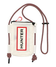 HUNTER ハンター TRAVEL RIPSTOP PHONE POUCH【耐水】サコッシュ ポシェット(トラベルリップストップフォンポーチ) UBP1514NRS WRL ホワイト/レッドボックスロゴ