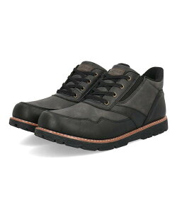 OAKS FIELD オークスフィールド メンズ 耐水カジュアルブーツ【耐水/幅広3E/滑りにくい】レースアップシューズ ゴムひも 526303 ブラック