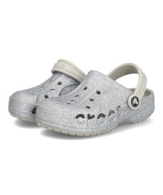 【クーポン配布中】crocs クロックス BAYA GLITTER CLOG K 2WAY キッズサンダル サボ クロッグ バヤグリッタークロッグキッズ 207015 040 シルバー キッズ シューズ 靴 サンダル ガールズ ブランド ギフト プレゼント ラッピング ASBee アスビー