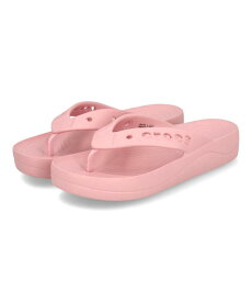 【クーポン配布中】crocs クロックス BAYA PLATFORM FLIP【超軽量】レディーストングサンダル 厚底(バヤプラットフォームフリップ) 208395 606 ペタルピンク