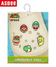 【クーポン配布中】crocs クロックス JIBBITZ CHARMS ジビッツチャーム SUPER MARIO 5 PACK シューズアクセサリー(スーパーマリオ5パック) 10007701 スーパーマリオ