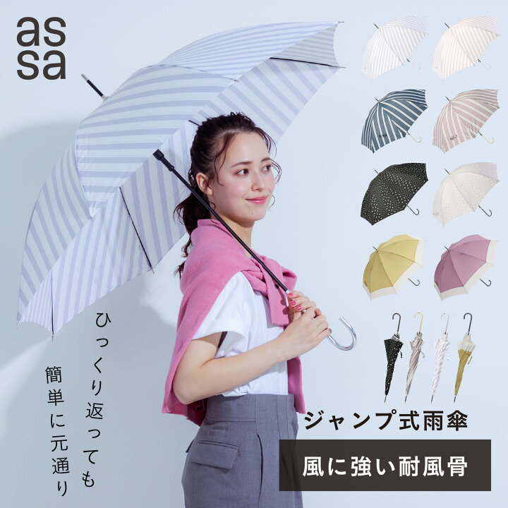 防風トラベル雨傘 こげつい 大人用長傘 雨傘 レディース 傘防風グラス  