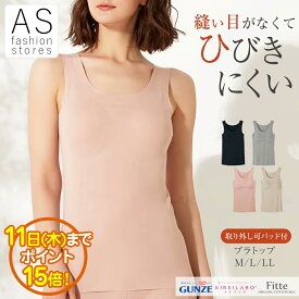 【楽天スーパーSALE ポイント15倍】グンゼ キレイラボ KB2058N カップ付き ブラトップ M L LL キャミソール ブラキャミ インナー レディース 年間 夏物 胸パッド付き タンクトップ 縫い目無し 透けにくい 下着 ひびきにくい 低刺激 カップ入り kb2058[SP]