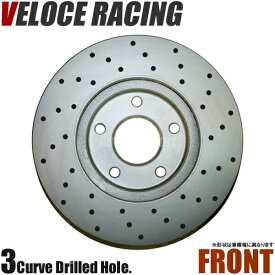 VELOCE RACING ヴェローチェレーシング ブレーキローター DDC3 パターン ドリルド フロント左右2枚セット MITSUBISHI ランサーエボリューション7 型式 CT9A 年式 00/3～07/11 品番 3416005