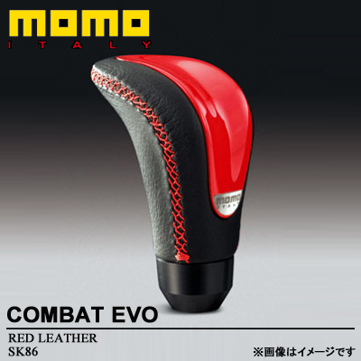 MOMO モモ シフトノブ COMBAT EVO RED コンバットエボレッド ブラックレザー 車 SK86 | Auto support Group