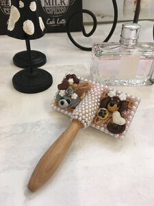 オーダーメイド デコ スリッカー うちの子シリーズ ペット用ブラシ 犬用 ブラッシング 小型犬 グルーミングスリッカー 毛のお手入れ ケア用品 かわいい 特注ブラシ コーム 誕生日 プレゼン