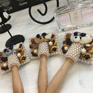 予約商品★プードル デコ スリッカー うちの子シリーズ ペット用ブラシ 犬用 ブラッシング 小型犬 グルーミングスリッカー 毛のお手入れ ケア用品 かわいい プードルブラシ コーム 誕生日