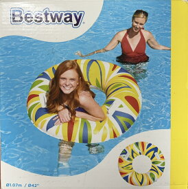 Bestway Toys Domestic Splash Swim Tube, 42' [並行輸入品]　ベストウェイ　プール　浮き輪　イエロー　プール/水泳/水遊び/キッズ/子ども/ スプラッシュ　チューブ