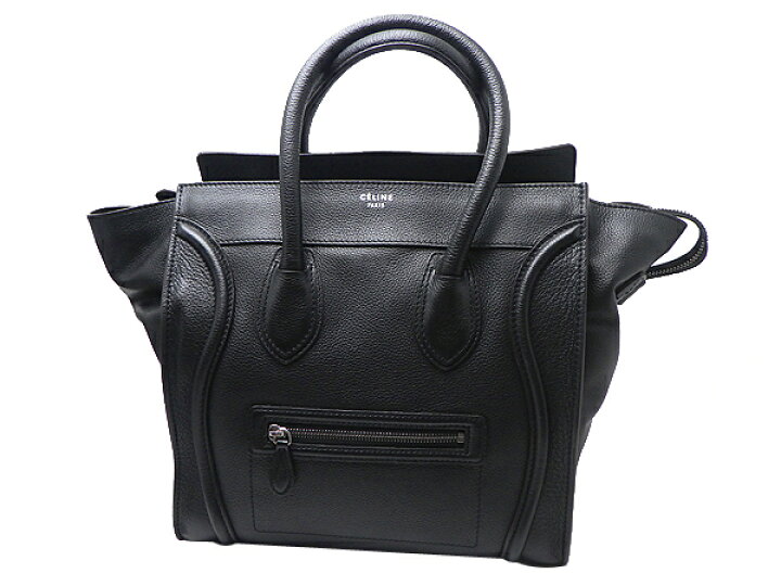 楽天市場】CELINE セリーヌラゲージ ミニ トートバッグレザー ブラック  