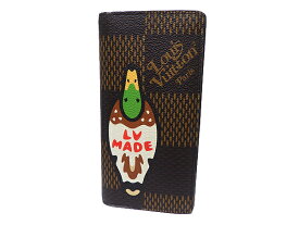 LOUIS VUITTON ルイ・ヴィトンポルトフォイユ・ブラザ N603932つ折りファスナー付長財布 2つ折り長財布ダミエ・ジャイアントラインNIGOコラボ ダックイラスト LV MADE【中古】【送料無料】【質屋出品】