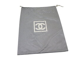CHANEL シャネル巾着袋グレー ココマーク【中古】【質屋出品】