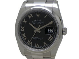 ROLEX ロレックス116200 デイトジャストSS(ステンレススチール)ブラック(黒)文字盤 メンズ AT(自動巻き)【中古】【送料無料】【質屋出品】