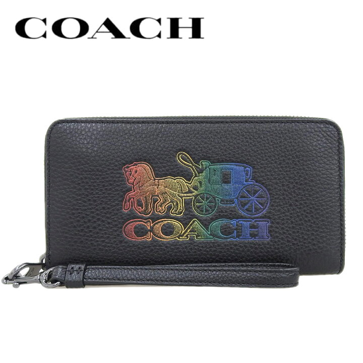 楽天市場】【COACH】 コーチ 馬車ロゴ レザー 長財布 ロングジップ  