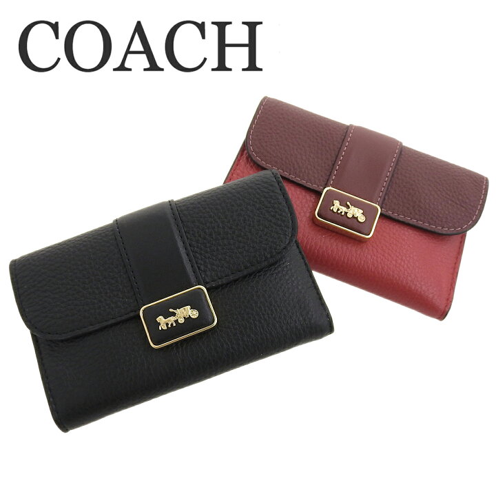 楽天市場】【COACH】 コーチ レザー 折り財布 ミディアム グレース  