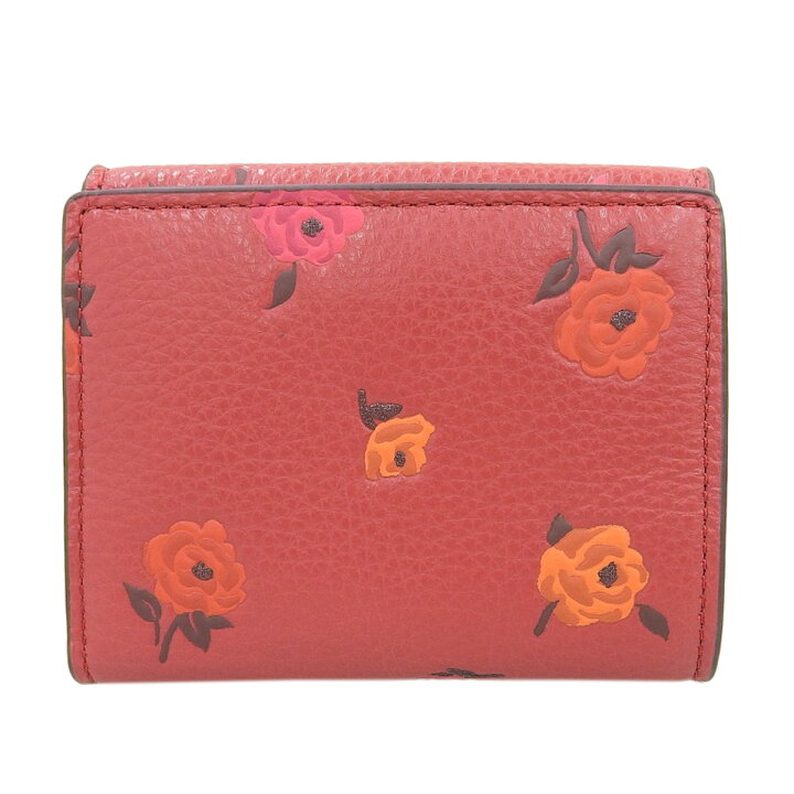 楽天市場】【COACH】 コーチ レザー 花柄 折り財布 スモールモーガン  
