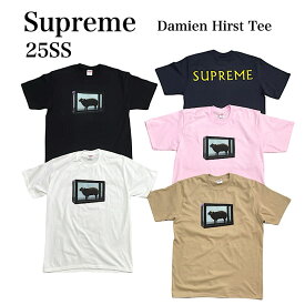 「新品」2025SS Week1 Supreme Damien Hirst Tee(シュプリーム　ダミアン・ハース プリント 半袖Tシャツ) 正規品ユニセックス ホワイト ブラック ストリート　ギフト　プレゼント