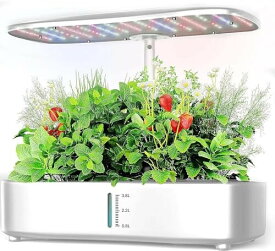 水耕栽培キット、LED植物成長ライトと智能表示器を搭載し、簡単に操作できます。自動水循環システムとタイミング機能により、3つの栽培モードが提供され、12種類の植物を栽培できま