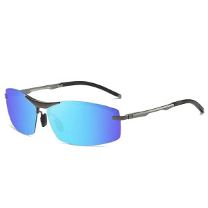(VILISUN) 偏光スポーツサングラス メンズ 超軽量メタル UV400 紫外線カット 昼夜兼用 自転車/運転/釣り/ゴルフ 変色調光レンズ
