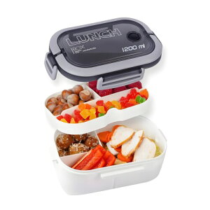 IOLOYU �ٓ��� 2�i ���ٓ��� ��e�� 1200ml ��� ���� �j�� ���w�� �q�� �����`�{�b�N�X ���q ���Z�� �s�N�j�b�N bento box �t�[�h�R���e�i �􂢂₷�� �d�؂�t����C�ٕt�� �����` �v���[�g��