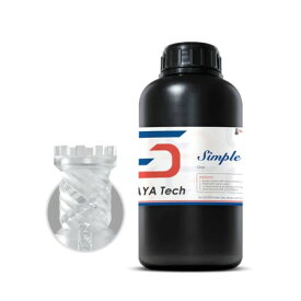 Siraya Tech Simple 3D 水洗いレジン プリント樹脂 低臭気 洗浄と印刷が簡単 水洗い樹脂 高精度かつ良いディテールな 光造形3Dプリンタ405nm LCD uv樹脂 LCD DLP 3Dプリンター用（1kg透明）