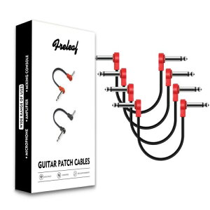 "Freleaf �t���b�g �M�^�[ �p�b�`�P�[�u�� - �m�C�Y�t���[�E�ȃX�y�[�X�݌v�A1/4"" TS ���p�^ �G�t�F�N�^�[�p�P�[�u���A6 �C���` 4 �{�Z�b�g�A���b�h"