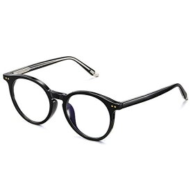 (DUCO) ブルーライトカット メガネ メンズ レディース パソコン用 眼鏡 度なし pc メガネ blue light glasses TR90 青色光 カット メガネ おしゃれ 超軽量 5217 (ブラック)