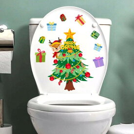 Mestiker 便器シール ウォールステッカー 愛のテーマです クリスマスツリー 木 トイレ ステッカー おしゃれ 浴室 シール かわいい Diy ウォールステッカー 可愛いシール 壁紙シール はがせ
