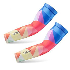 (Eadali) アームカバー 腕カバー 冷感作用 吸汗速乾 滑り止め UPF50+ UV対策 日焼け止めカバー 紫外線対策 スポーツ活動用 夏マスト カラフル