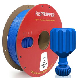 RepRapper PLA Plus 3Dプリンターフィラメント 高強度PLA+ 寸法精度+/-0.03mm、1.75mm径 3Dプリンター用 正味量1KG (2.2LBS) スプール造形材料PLA樹脂材料、青/ブルー