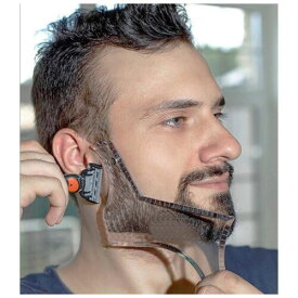 LucBuy ひげシェーパーテンプレート整形ツール、Lucbuyあごひげのための透明なスタイリングくしステンシルサイドバーン顔の毛のトリミンググルーミングガイド用男性顎の頬のネックライ