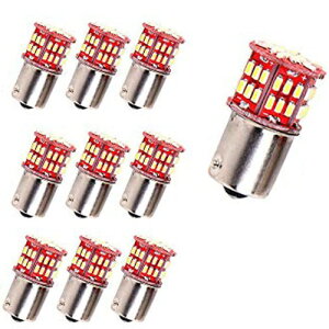 LightBox.IN 10���� ���P�x P21W 1156 S25 G18 BA15S �V���O���� LED �s���p180�x �e�[�������v 54�A 3014SMD �z���C�g6000K 12V 24V���p