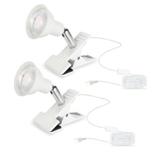 okalumi �N���b�v���C�g LED �X�|�b�g���C�g �N���b�v �R���Z���g�� 360°��] �d���F 2700K �d�� �Ǐ��� �x�b�h�T�C�h �����R�[�h1.5m