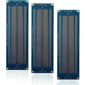 Treedix 両面基板 プリント基板 ユニバーサル基板 電子回路基板 PCB 電子工作 金メッキ ArduinoとRaspberry Piの電子工作用 (6.4*19.6cm 三枚セット)