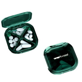 WOWHOUSE 薬ケース ピルケース 毎日の丸薬箱 の投薬4種類 軽量 のTritan安全 簡単なファッション (グリーン)